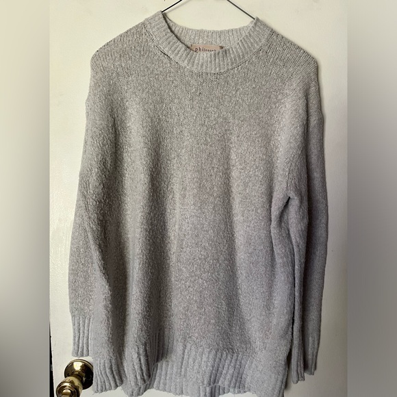 Philosophy Sweater Size Small Acrylic Knit Oversized Grey Long Sleeve Womens - Picture 1 of 4